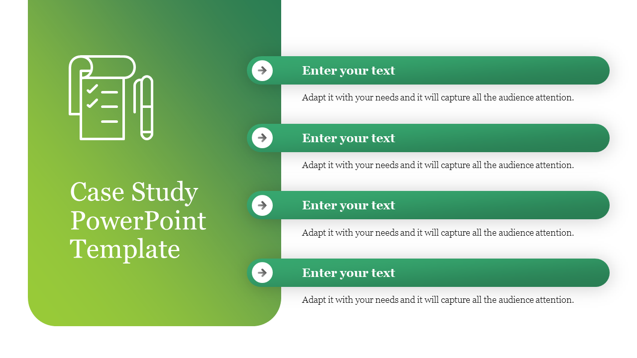 Case Study PowerPoint Template-4-Green